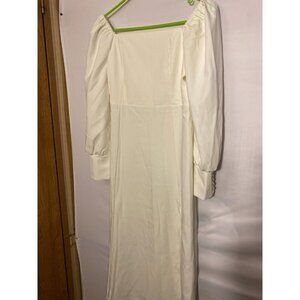 LEI LEI Womens‎ White Romantic Dress Pearl Accents so Pretty SIze Large L